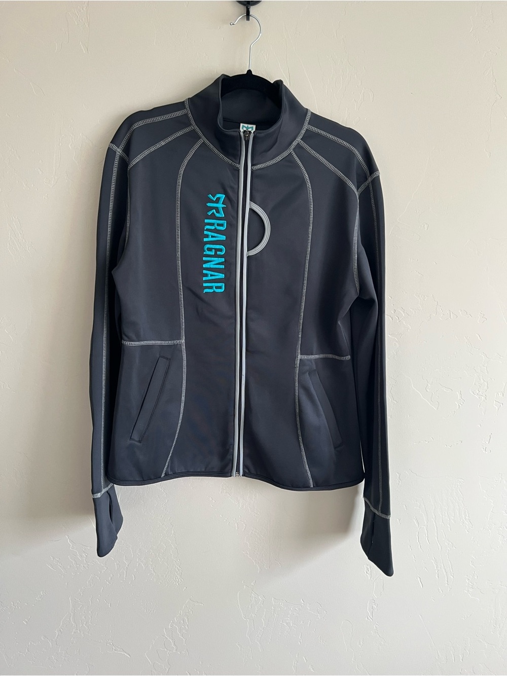 Ragnar Performance Running Jacket Charcoal Teal Women’s XL